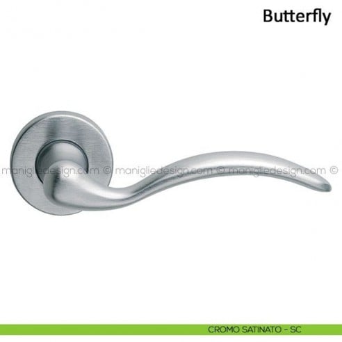 Maniglia per porta Butterfly Frascio cromo satinato