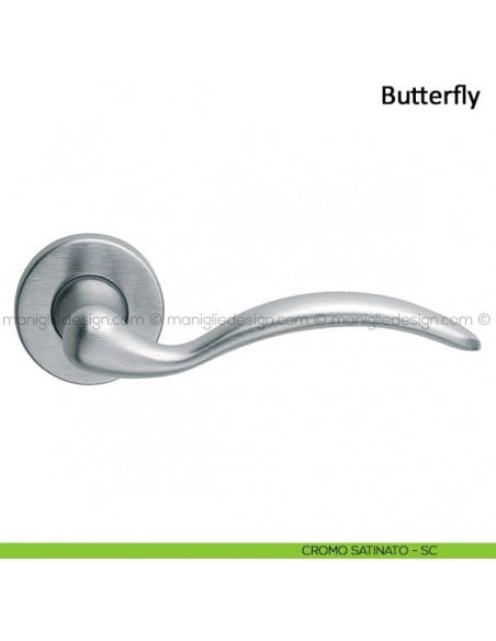 Maniglia per porta Butterfly Frascio cromo satinato