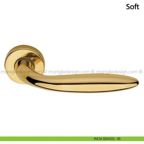 Maniglia per porta Soft Frascio inox brass
