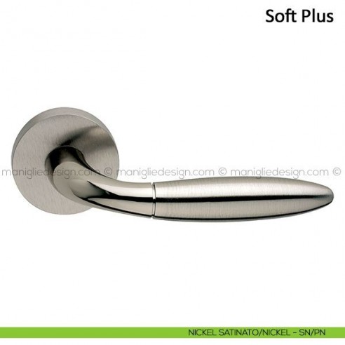 Maniglia per porta Soft Plus Frascio nickel satinato/nickel