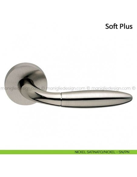 Maniglia per porta Soft Plus Frascio nickel satinato/nickel