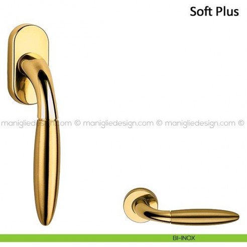 Maniglia per finestra martellina DK Soft Plus Frascio bi-inox