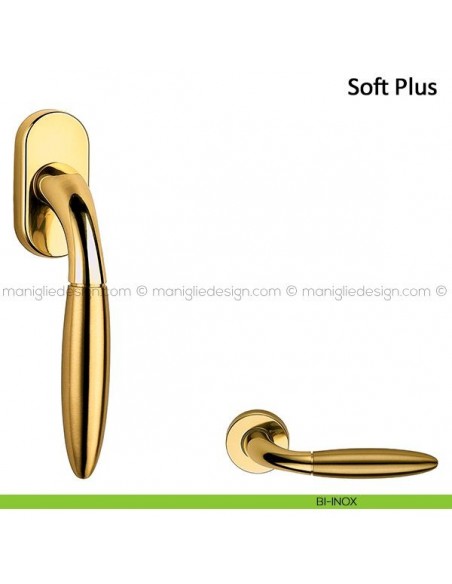 Maniglia per finestra martellina DK Soft Plus Frascio bi-inox