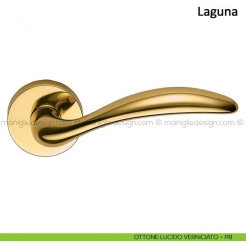 Maniglia per porta Laguna Frascio ottone lucido verniciato