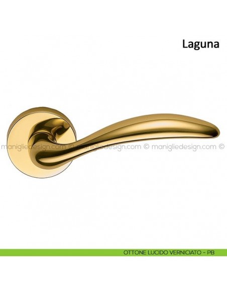 Maniglia per porta Laguna Frascio ottone lucido verniciato