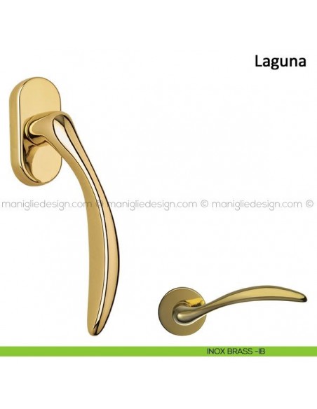 Maniglia per finestra martellina DK Laguna Frascio inox brass