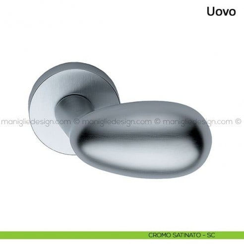 Maniglia per porta Uovo Frascio cromo satinato