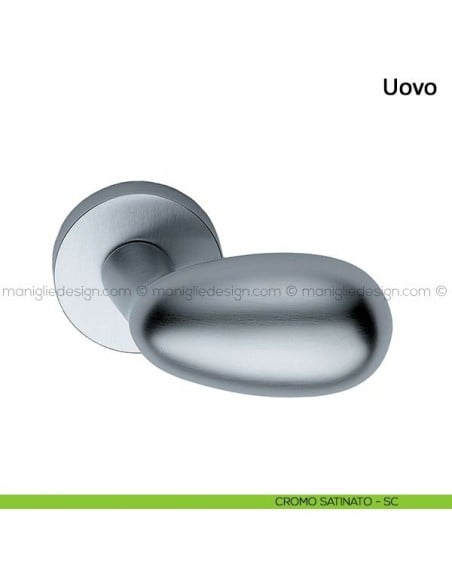 Maniglia per porta Uovo Frascio cromo satinato