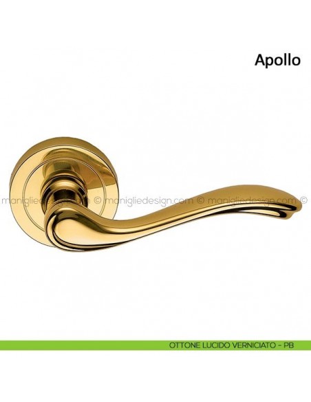 Maniglia per porta Apollo Frascio ottone lucido verniciato