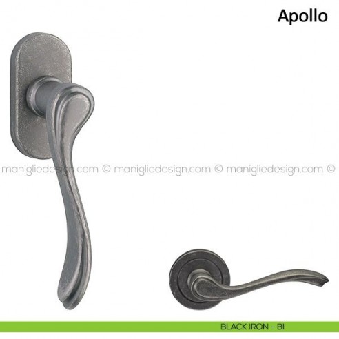 Maniglia per finestra martellina DK Apollo Frascio black iron