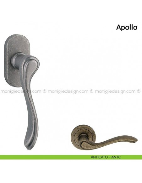 Maniglia per finestra martellina DK Apollo Frascio anticato