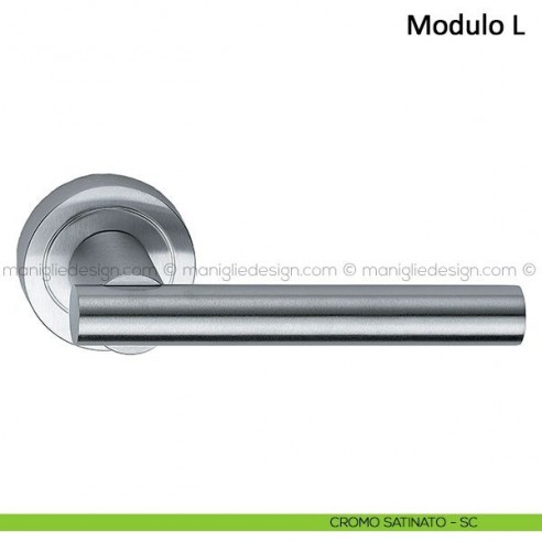 Maniglia per porta Modulo L Frascio cromo satinato