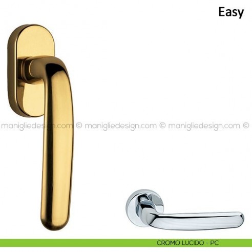 Maniglia per finestra martellina DK Easy Frascio cromo lucido