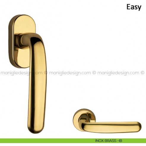 Maniglia per finestra martellina DK Easy Frascio inox brass