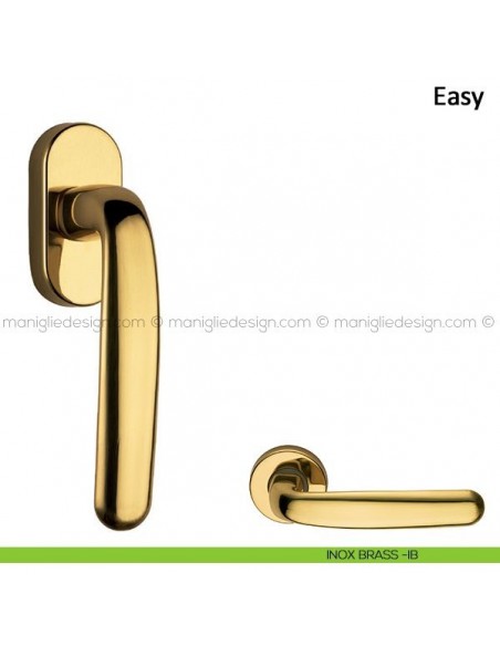 Maniglia per finestra martellina DK Easy Frascio inox brass