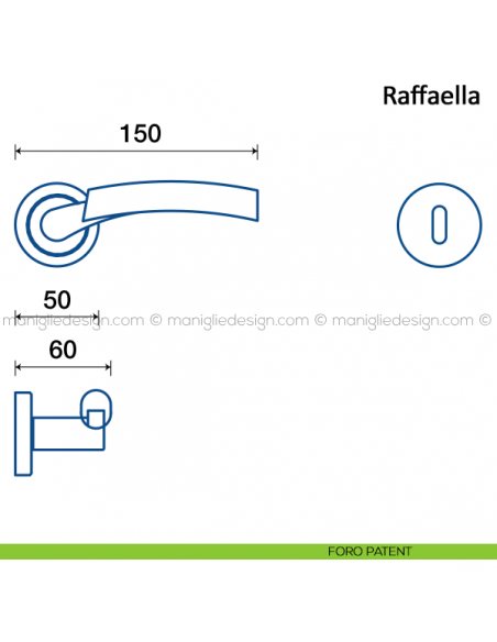 Maniglia per porta Raffaella Frascio foro patent