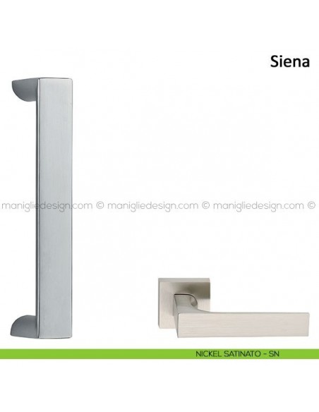 Maniglione per porta Siena Frascio nickel satinato