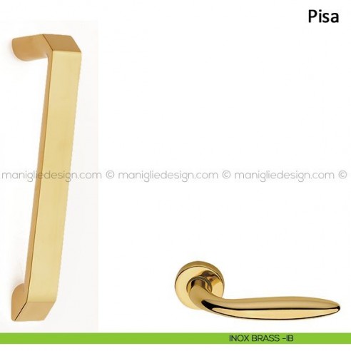 Maniglione per porta Pisa Frascio inox brass