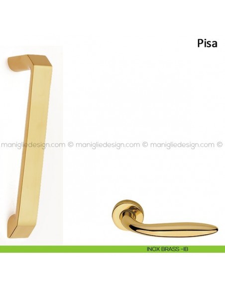 Maniglione per porta Pisa Frascio inox brass