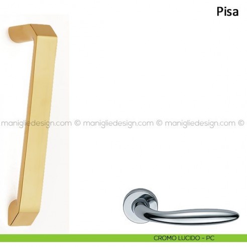 Maniglione per porta Pisa Frascio cromo lucido