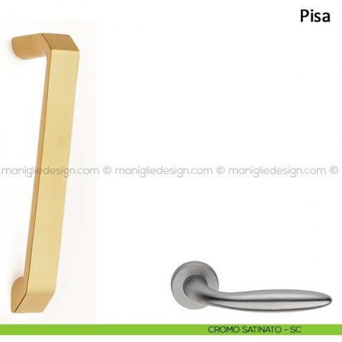 Maniglione per porta Pisa Frascio cromo satinato