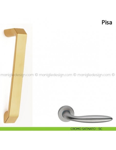 Maniglione per porta Pisa Frascio cromo satinato