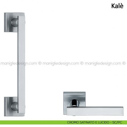 Maniglione per porta Kalè Frascio cromo satinato e lucido