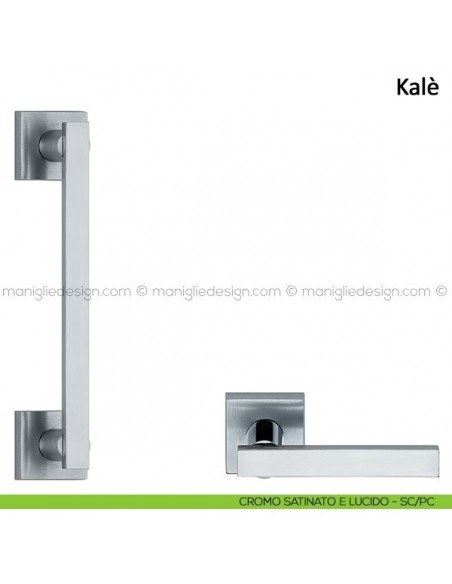 Maniglione per porta Kalè Frascio cromo satinato e lucido