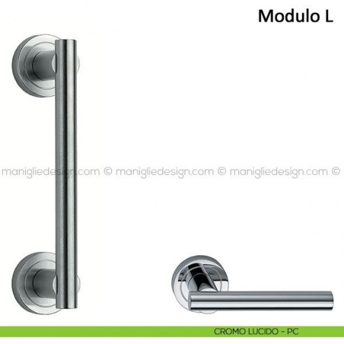 Maniglione per porta Modulo L Frascio cromo lucido