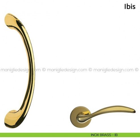Maniglione per porta Modulo L Frascio inox brass