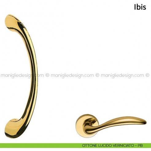 Maniglione per porta Modulo L Frascio ottone lucido verniciato