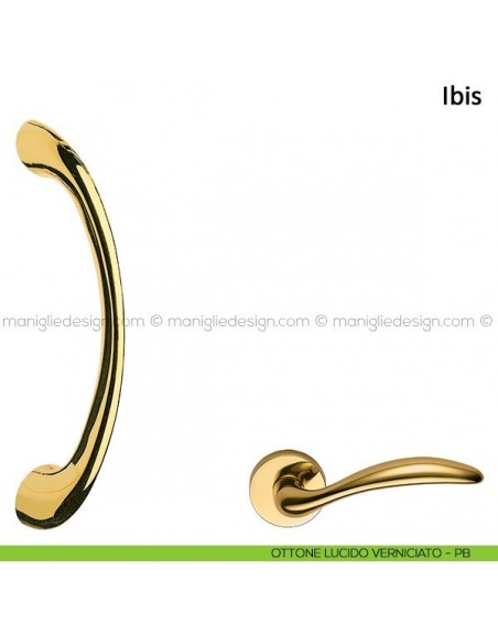 Maniglione per porta Modulo L Frascio ottone lucido verniciato