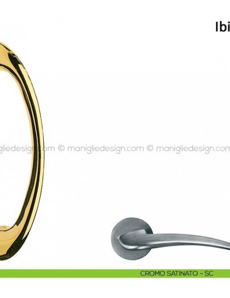 Maniglione per porta Modulo L Frascio cromo satinato