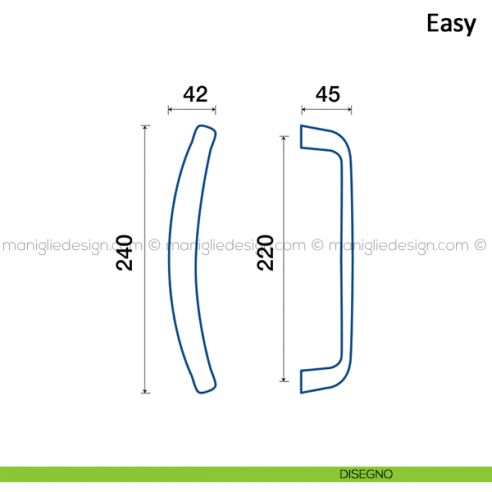 Maniglione per porta Easy Frascio disegno