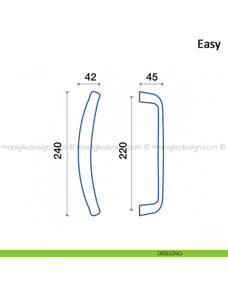 Maniglione per porta Easy Frascio disegno