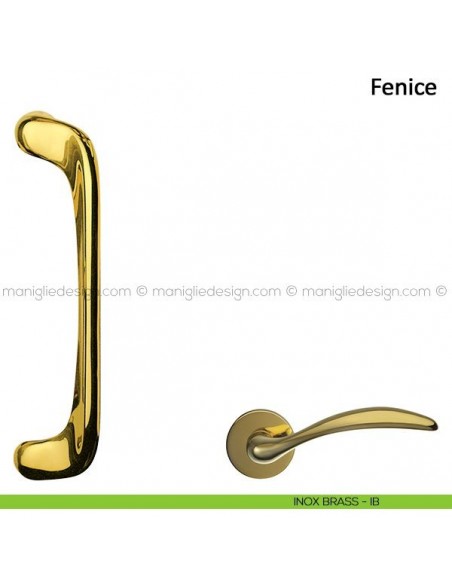 Maniglione per porta Fenice Frascio inox brass