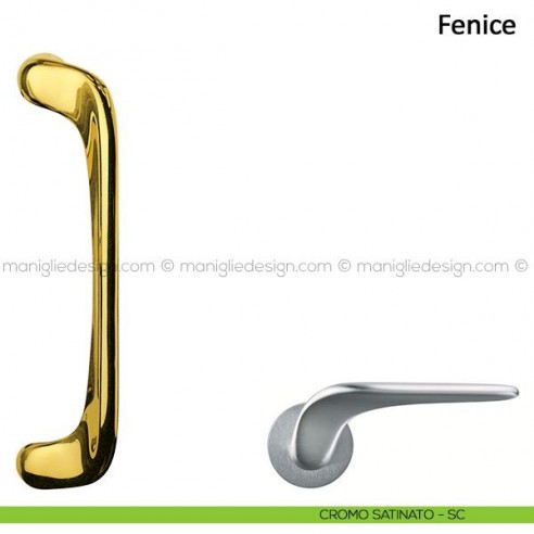 Maniglione per porta Fenice Frascio cromo satinato