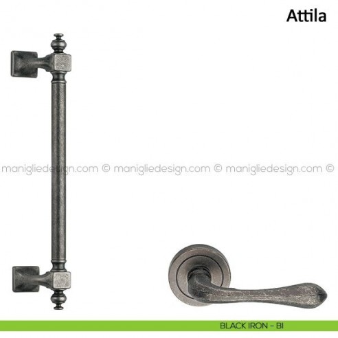 Maniglione per porta Attila Frascio black iron