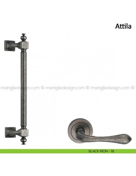 Maniglione per porta Attila Frascio black iron