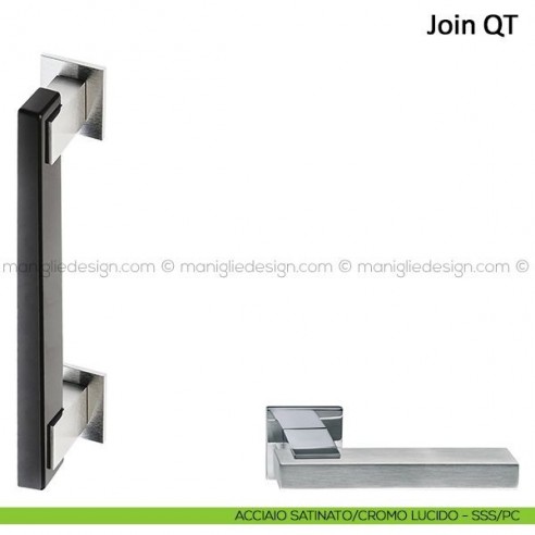 Maniglione Join Frascio acciaio satinato/cromo lucido