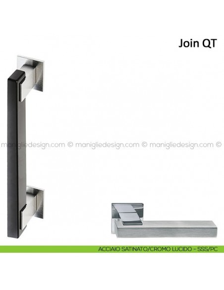Maniglione Join Frascio acciaio satinato/cromo lucido