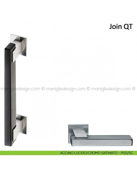 Maniglione Join Frascio acciaio lucido/cromo satinato