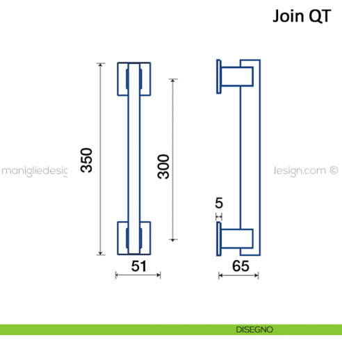Maniglione Join Frascio disegno