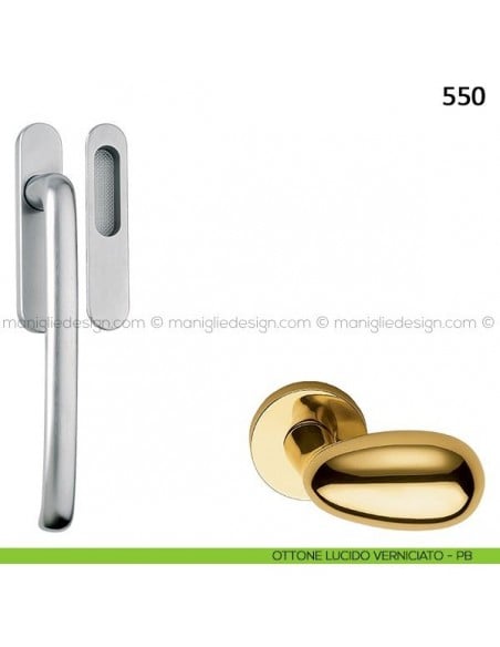 Maniglione per alzante scorrevole 550 Frascio ottone lucido verniciato