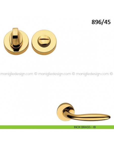 Nottolino per porta Frascio con rosetta ø45 mm 896/45 inox brass