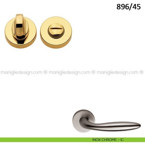 Nottolino per porta Frascio con rosetta ø45 mm 896/45 inox chrome