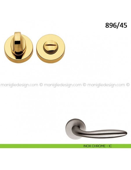 Nottolino per porta Frascio con rosetta ø45 mm 896/45 inox chrome
