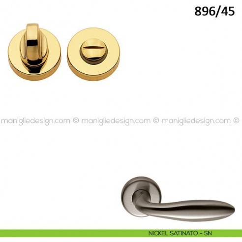 Nottolino per porta Frascio con rosetta ø45 mm 896/45 nickel satinato