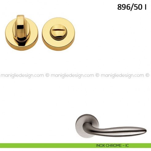 Nottolino per porta Frascio con rosetta ø50 mm 896/50 I inox chrome