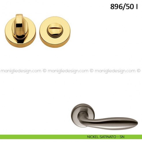 Nottolino per porta Frascio con rosetta ø50 mm 896/50 I nickel satinato
